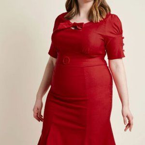 Modcloth Miss Lulo Sentimental Red Dress 4X